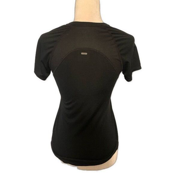 Old Navy Solid Black Active Semi Fitted Shirt Sleeve Top T Shirt Xs - Picture 2 of 4